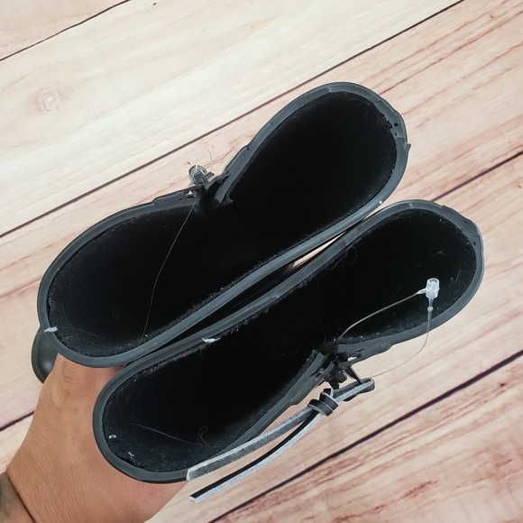 Sperry Boots Womens Size 7 Black Waterproof‎ Rubber Rain Tall Side Zip Outdoor - Picture 10 of 10